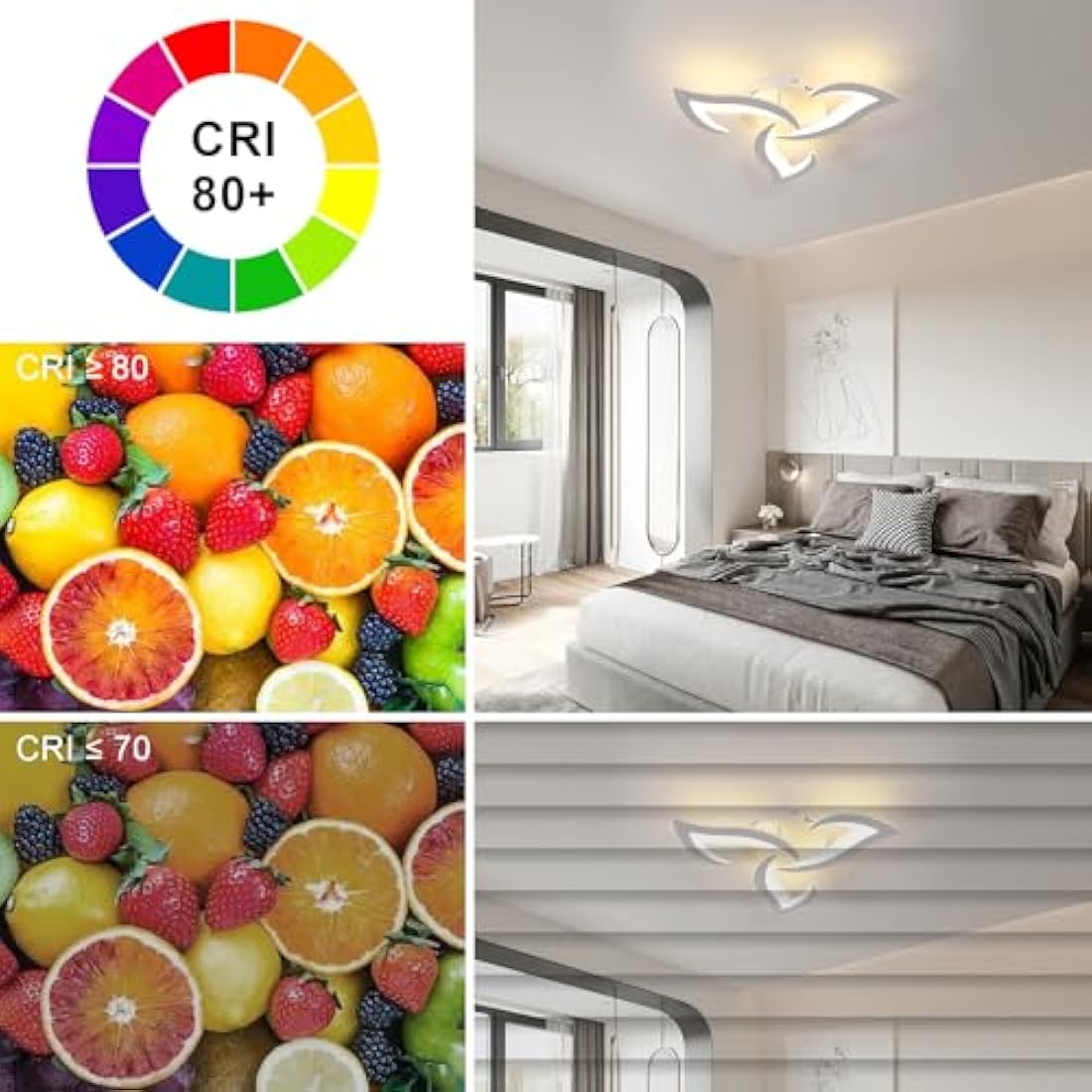 Dorlink Modern Flower LED Ceiling Light - Dimmable 36W with Remote
