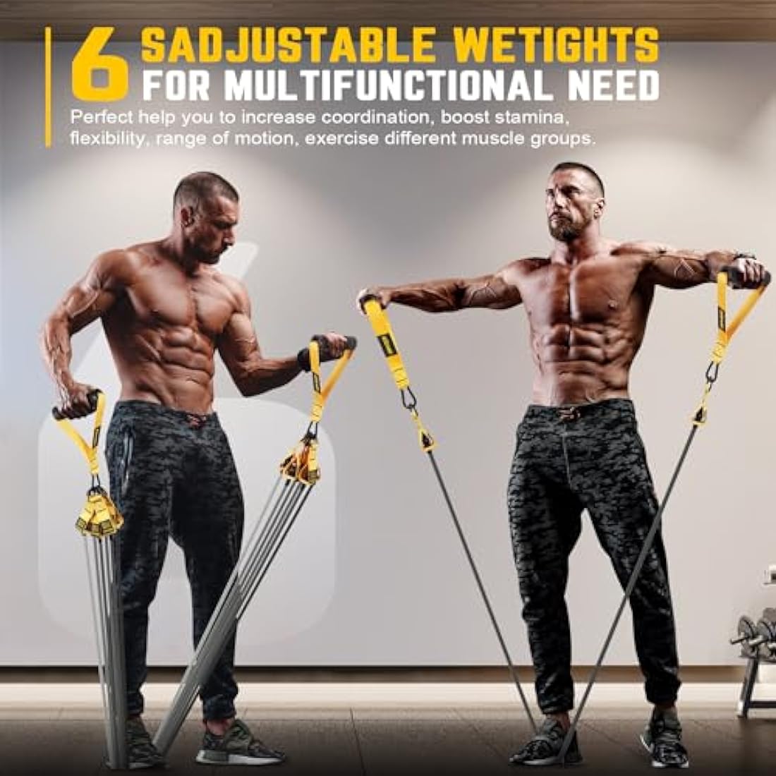 300lbs Resistance Bands Set | 6 Levels for Home Gym Training