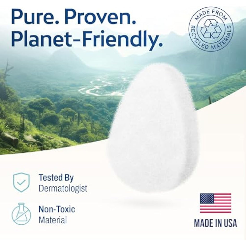 HartFelt Facial Exfoliating Sponge Set – Reusable Face Scrub Pads, 10pk