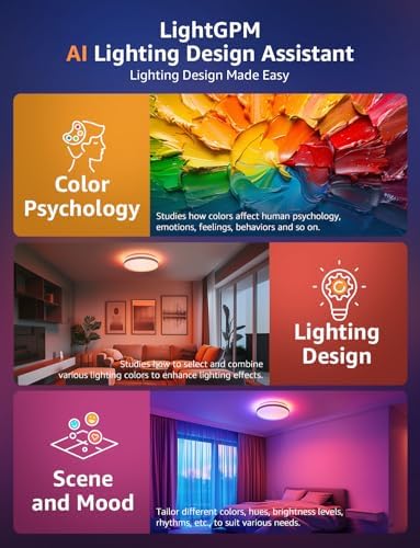 Lepro T1 AI Smart Ceiling Light – 24W Music Sync LED with Voice Control