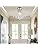 Bestier Modern Silver Crystal Semi-Flush Mount Chandelier – 34cm