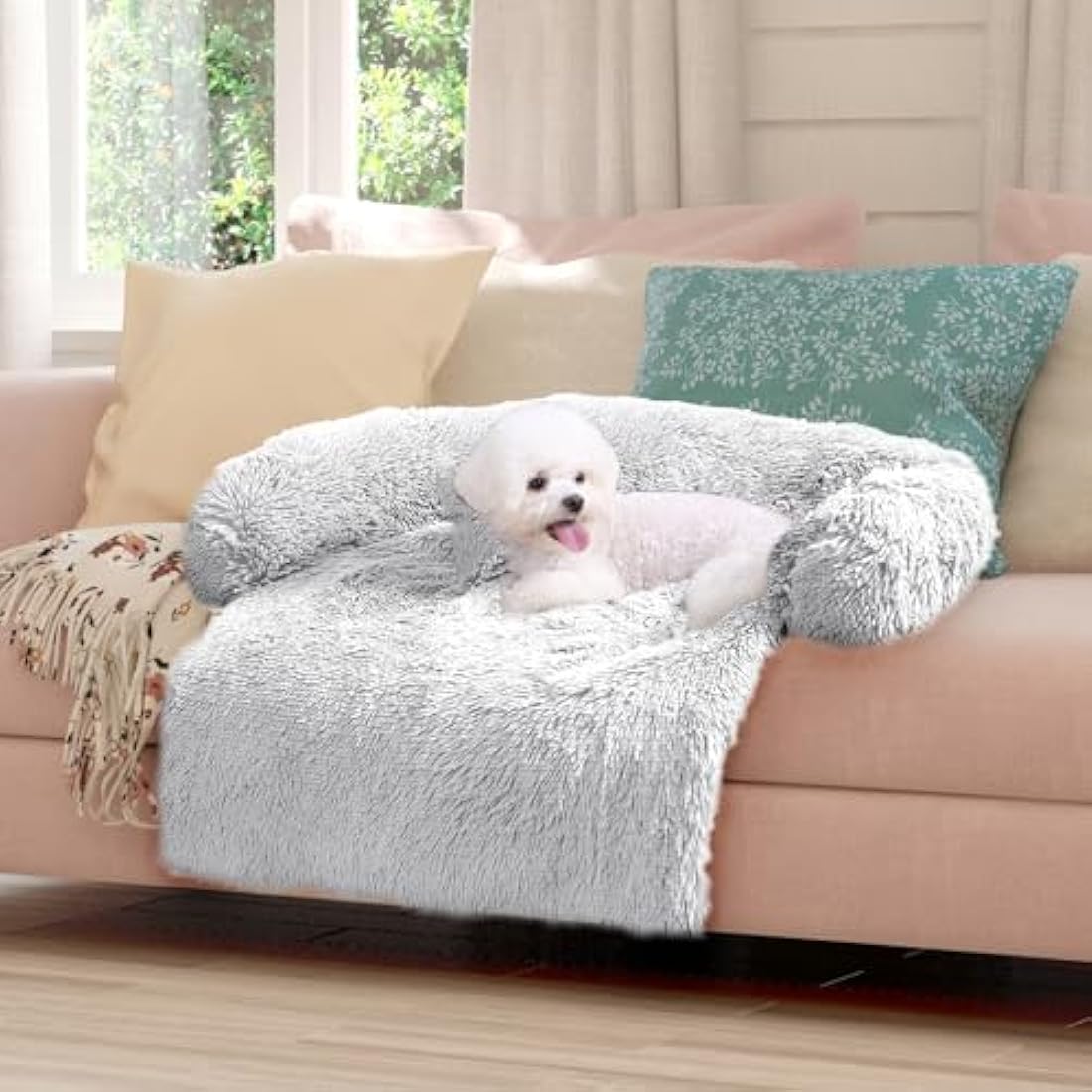 ANWA Dog Sofa Bed Cover – Plush Washable Furniture Protector Mat