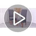 Velvet Dining Chair Covers – XL Stretch Slipcovers, 4 Pack