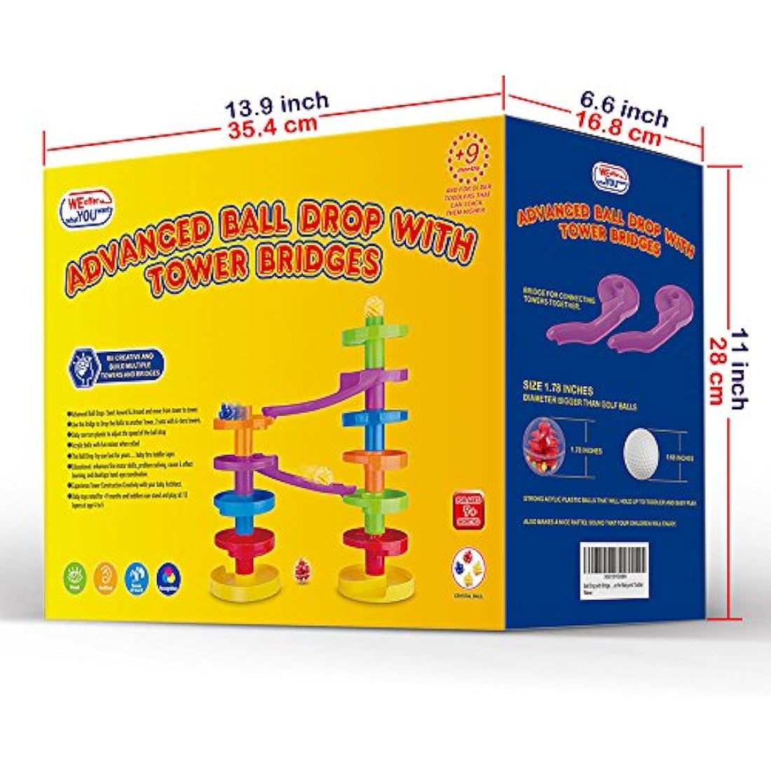 Jolof Store Montessori Ball Tower – Advanced Developmental Playset