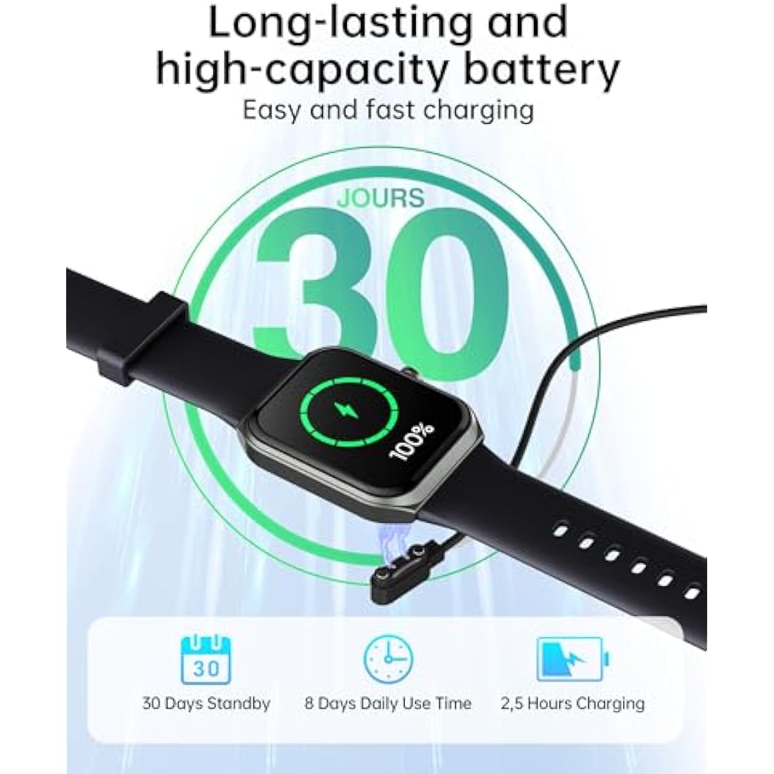 TUYOMA Smart Watch - 1.91" Fitness Tracker with Bluetooth Calling & IP68