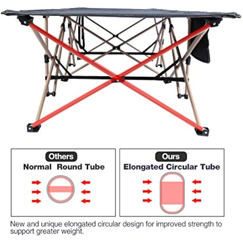 REDCAMP XXL Heavy Duty Folding Camping Cot | 500lbs Portable Bed