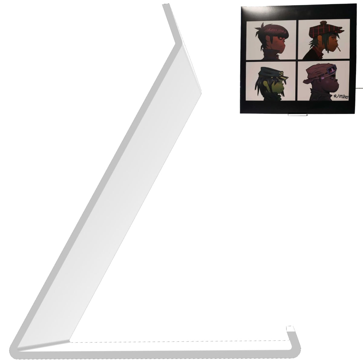 Print It Uk Now Playing Vinyl Record Stand Display Holder 1 Pack - White - image 1