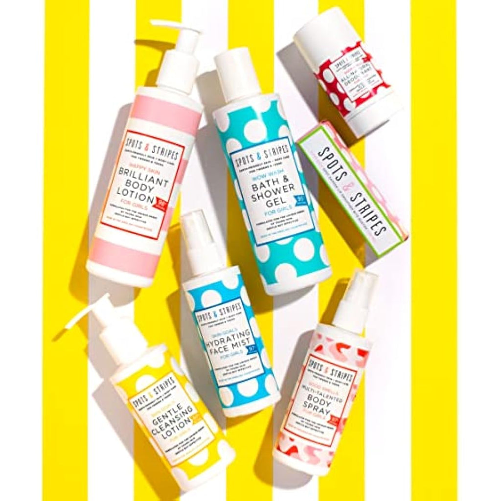 Spots & Stripes Teen Skincare Essentials Trio | Natural 3-Piece Set