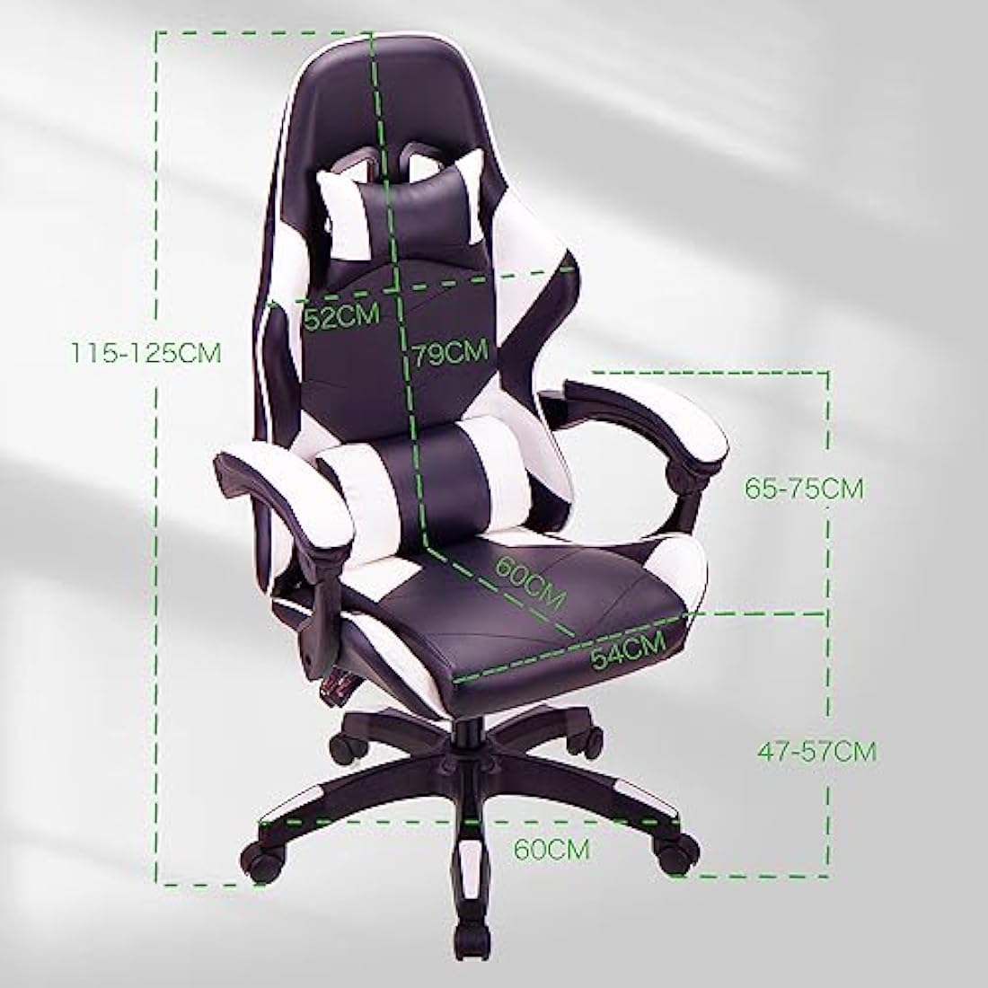Ergonomic Mesh Office Chair – High-Back Swivel Gaming (White)
