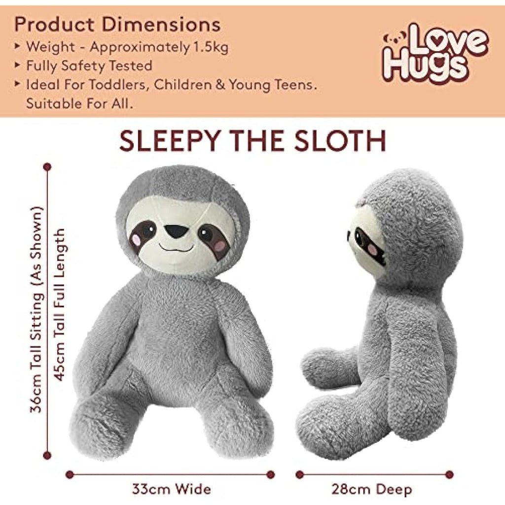 LoveHugs 1.5kg Weighted Sloth Plush – Therapeutic Anxiety Relief Toy