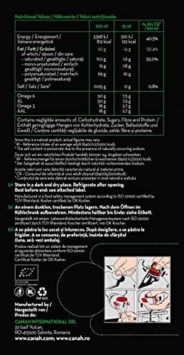 Canah Organic Hemp Seed Oil – 3L Cold Pressed Unrefined Vegan Oil