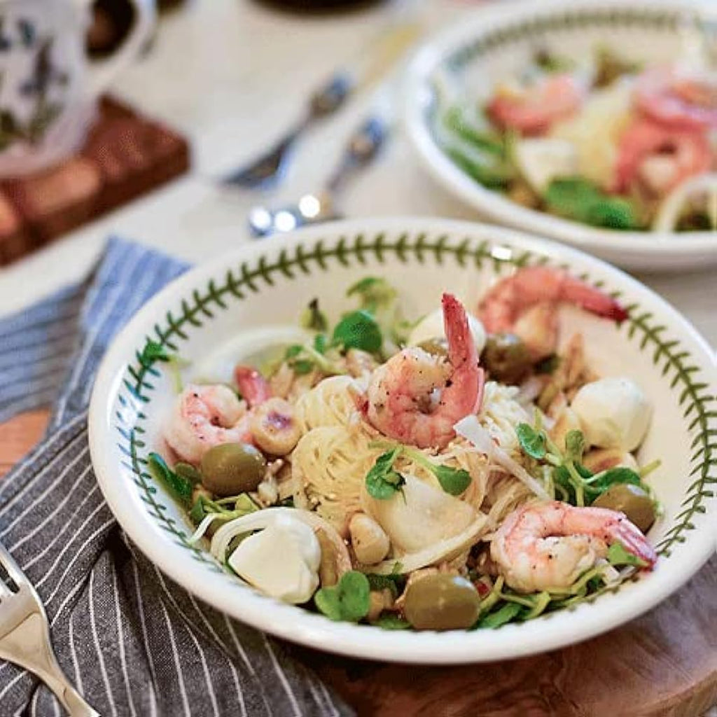 Portmeirion Botanic Garden Pasta Bowls - Set of 6 Floral 20cm Ceramics