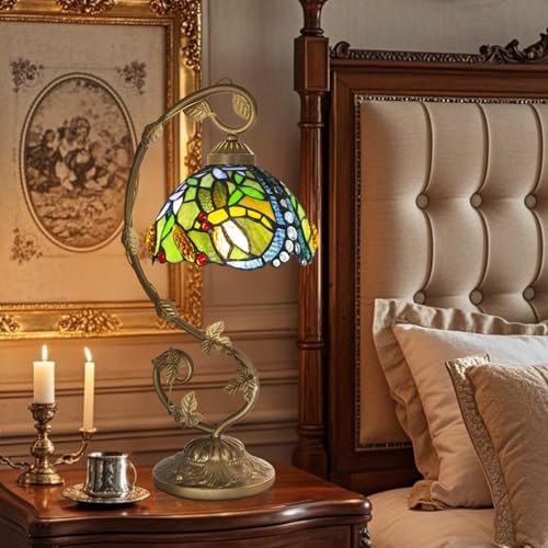 Tiffany Dragonfly Stained Glass Lamp | 3-Color Dimming
