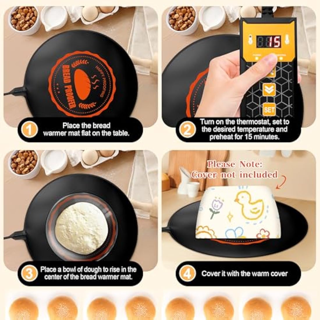 Everkeen Bread Proofer – Adjustable Temperature Sourdough Starter Mat