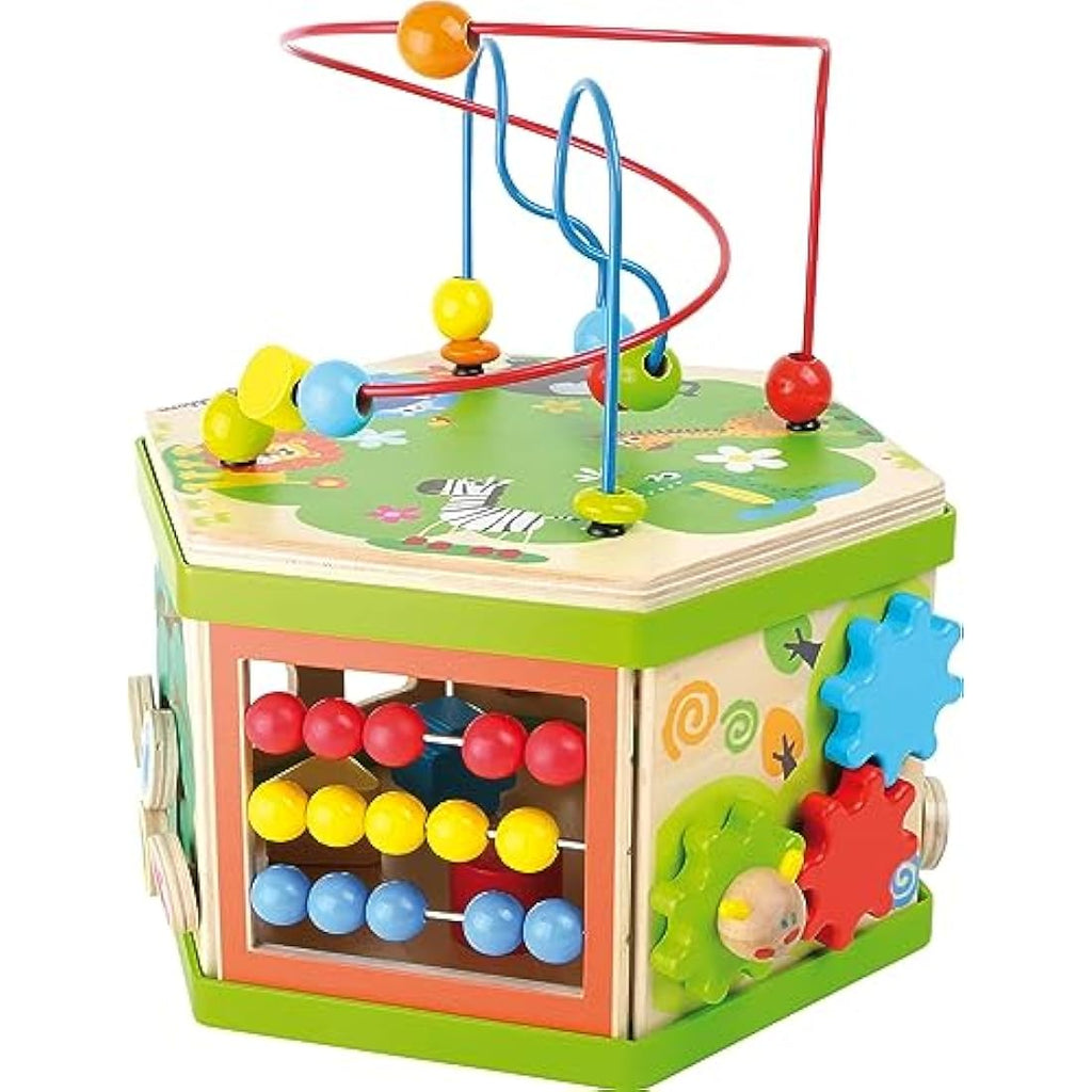 Legler Safari Wooden Activity Cube – Toddler Motor Skills Trainer