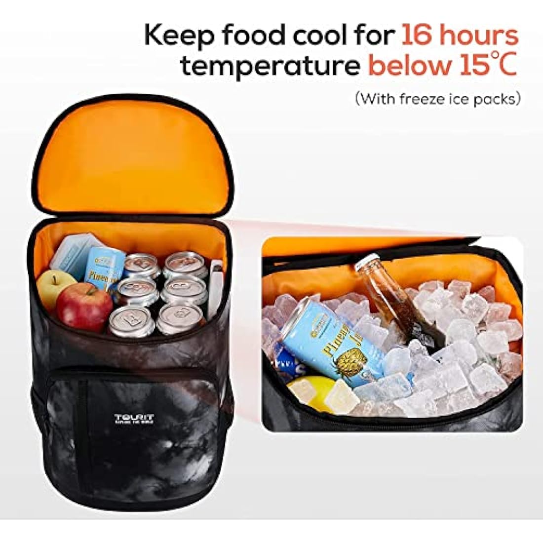 TOURIT Insulated Cooler Backpack – 30 Can Leak-Proof Lightweight Bag