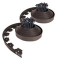 VOUNOT 20m Flexible Plastic Lawn Edging – Brown Garden Border with 60 Pegs