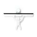Umbra Buddy Adhesive Shower Squeegee – Anti-Rust Silicone Blade, White
