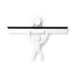 Umbra Buddy Adhesive Shower Squeegee – Anti-Rust Silicone Blade, White