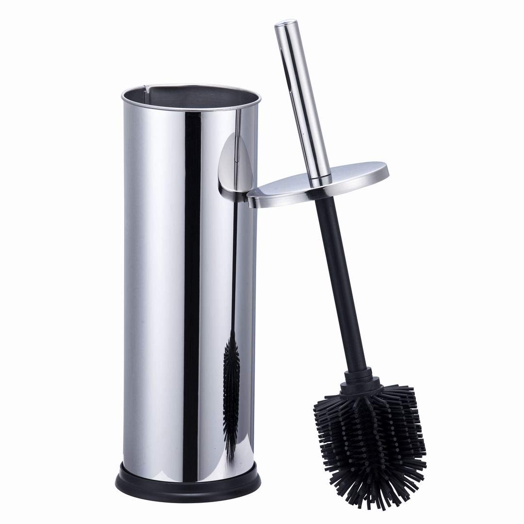 VINN DUNN Stainless Steel Toilet Brush Holder with Silicone Brush – Chrome