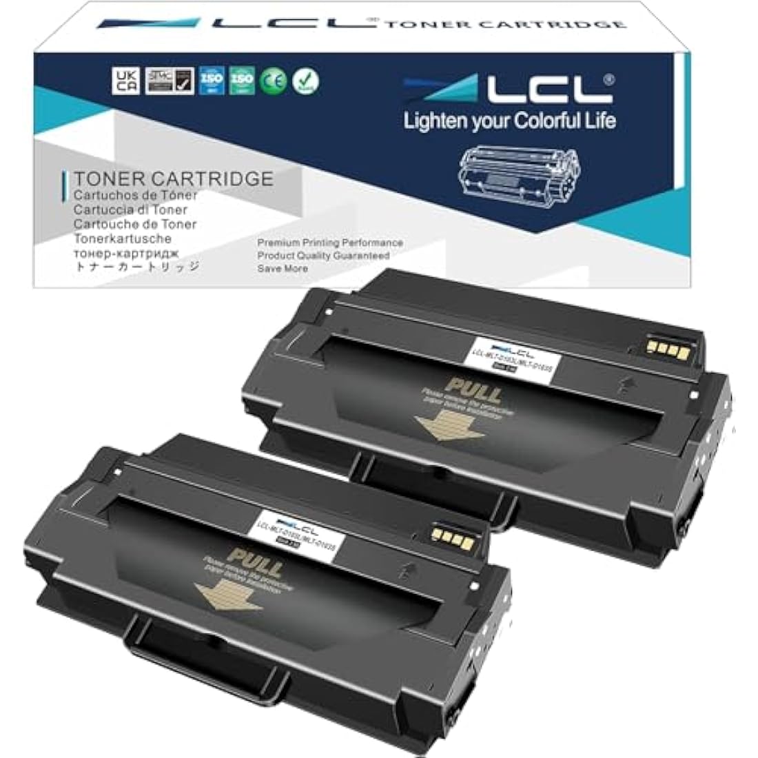 LCL MLT-D103L Black Toner Cartridge for Samsung ML-2955 SCX-4729 (2-Pack)