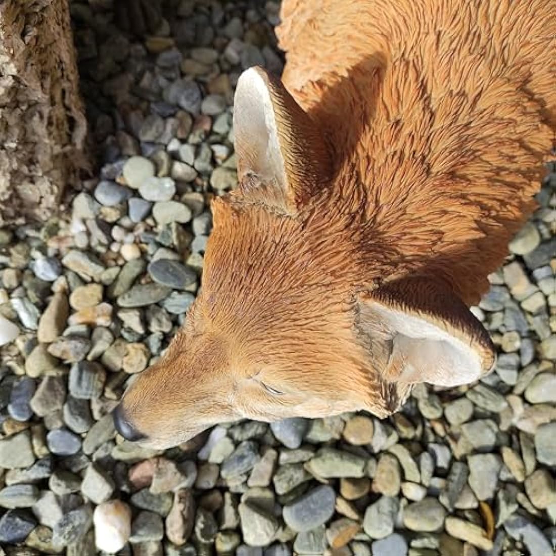 Jolof Store XL Prowling Fox Garden Ornament – Realistic Outdoor Sculpture