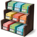 THYGIFTREE 3-Tier Tea Bag Organizer – Solid Wood Storage Box for Countertop