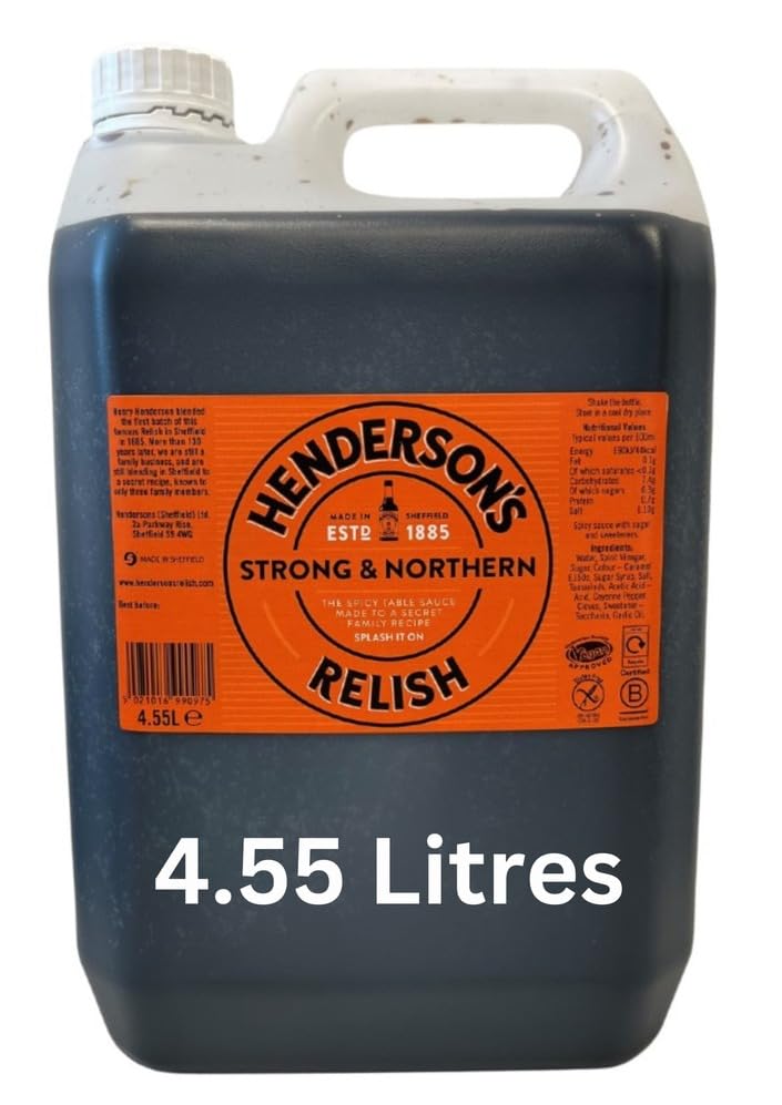 Henderson's Relish - Spicy Gluten Free Vegan Sauce - 4.55 Litre