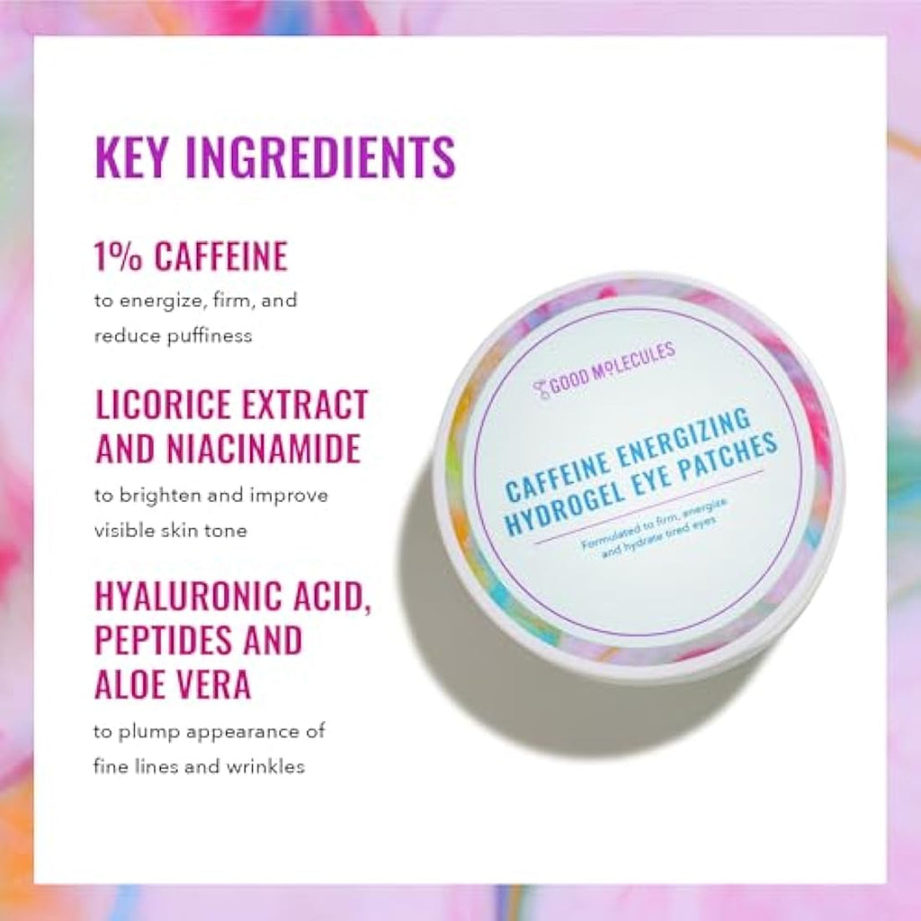 Good Molecules Caffeine Hydrogel Eye Patches for Dark Circles | 30 Pairs