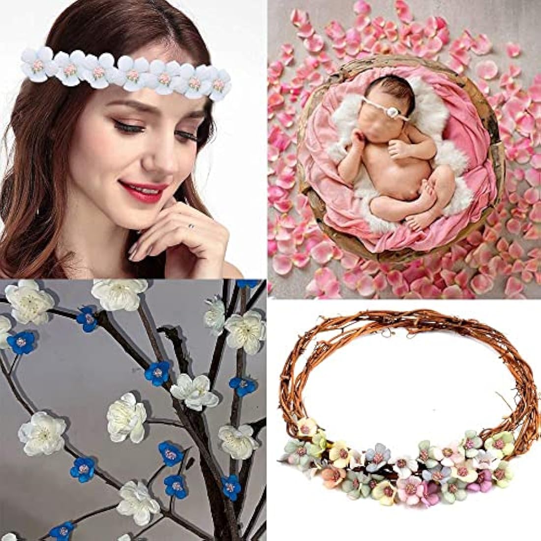 100Pcs Mini Silk Daisy Flower Heads for DIY Crafts