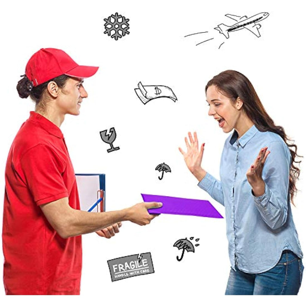 Switory Purple Poly Bubble Mailers – 25 Pack Padded Envelopes (21.6x28cm)