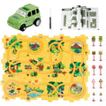 Dinosaur Puzzle Track with Rail Car – Educational Toy for Kids