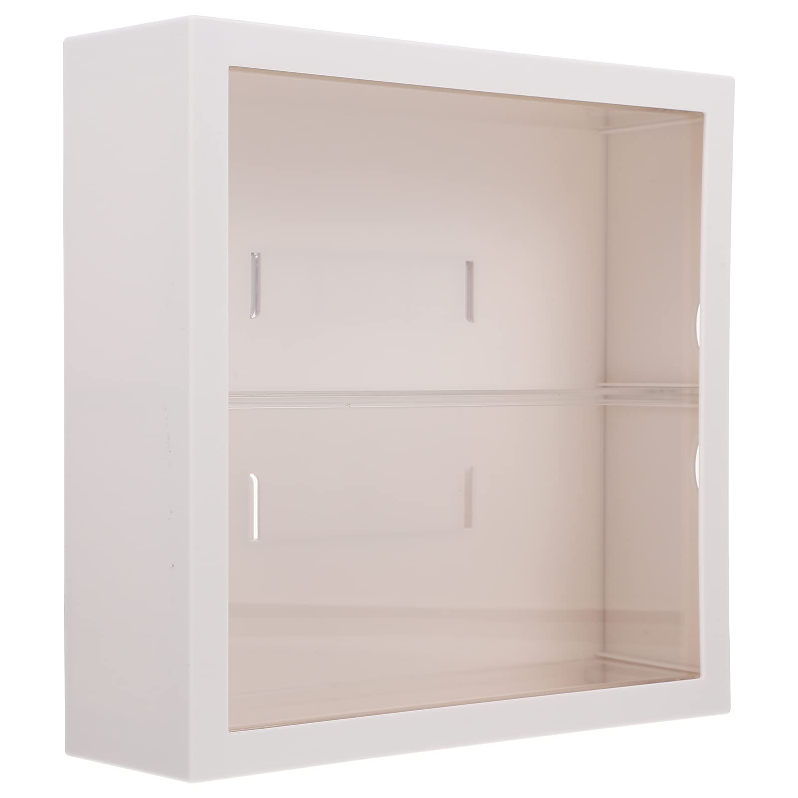 Wall Mounted Clear Action Figure Display Case – White ABS