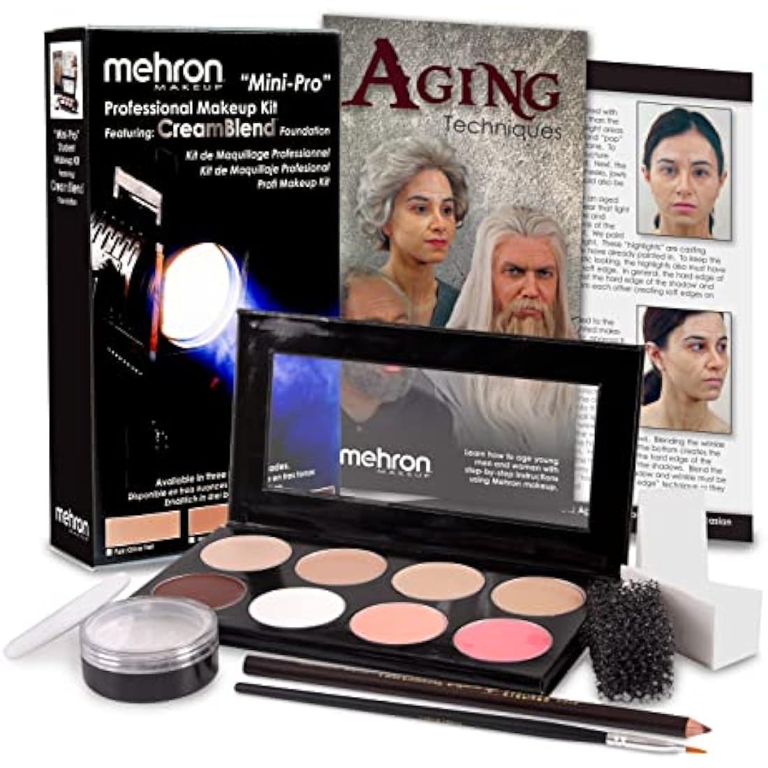 Mehron Mini-Pro Student Makeup Kit – Fair / Olive Fair Stage Cosmetics