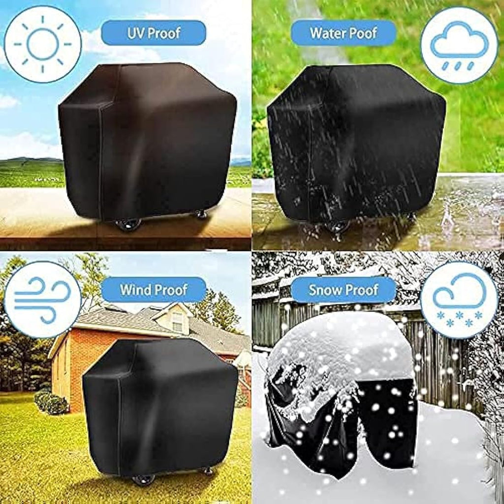 Patio Plus Heavy Duty 420D Waterproof BBQ Grill Cover – 132cm Black
