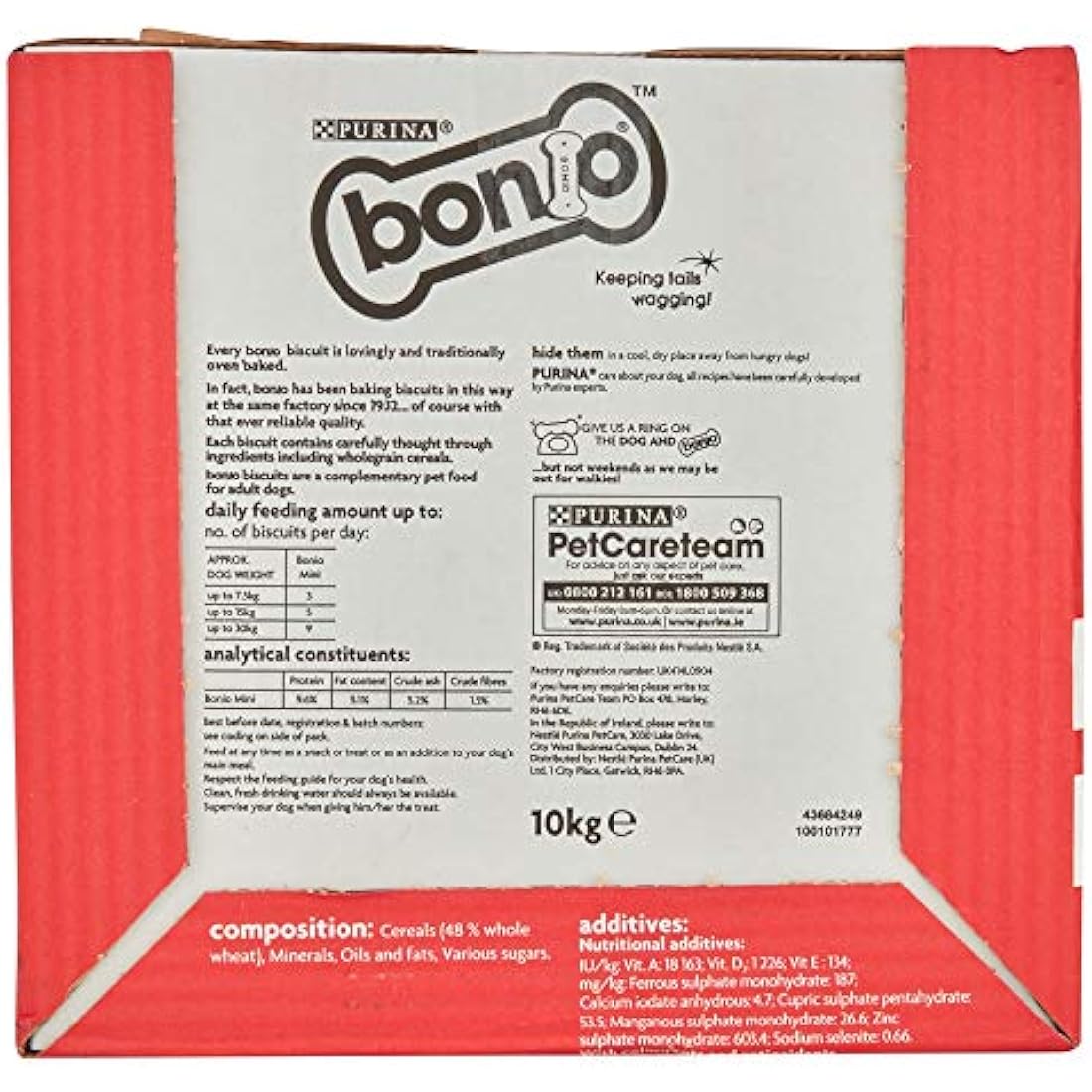Bonio Mini Dog Biscuits - Original Adult Dog Food Treats, 10kg Pack