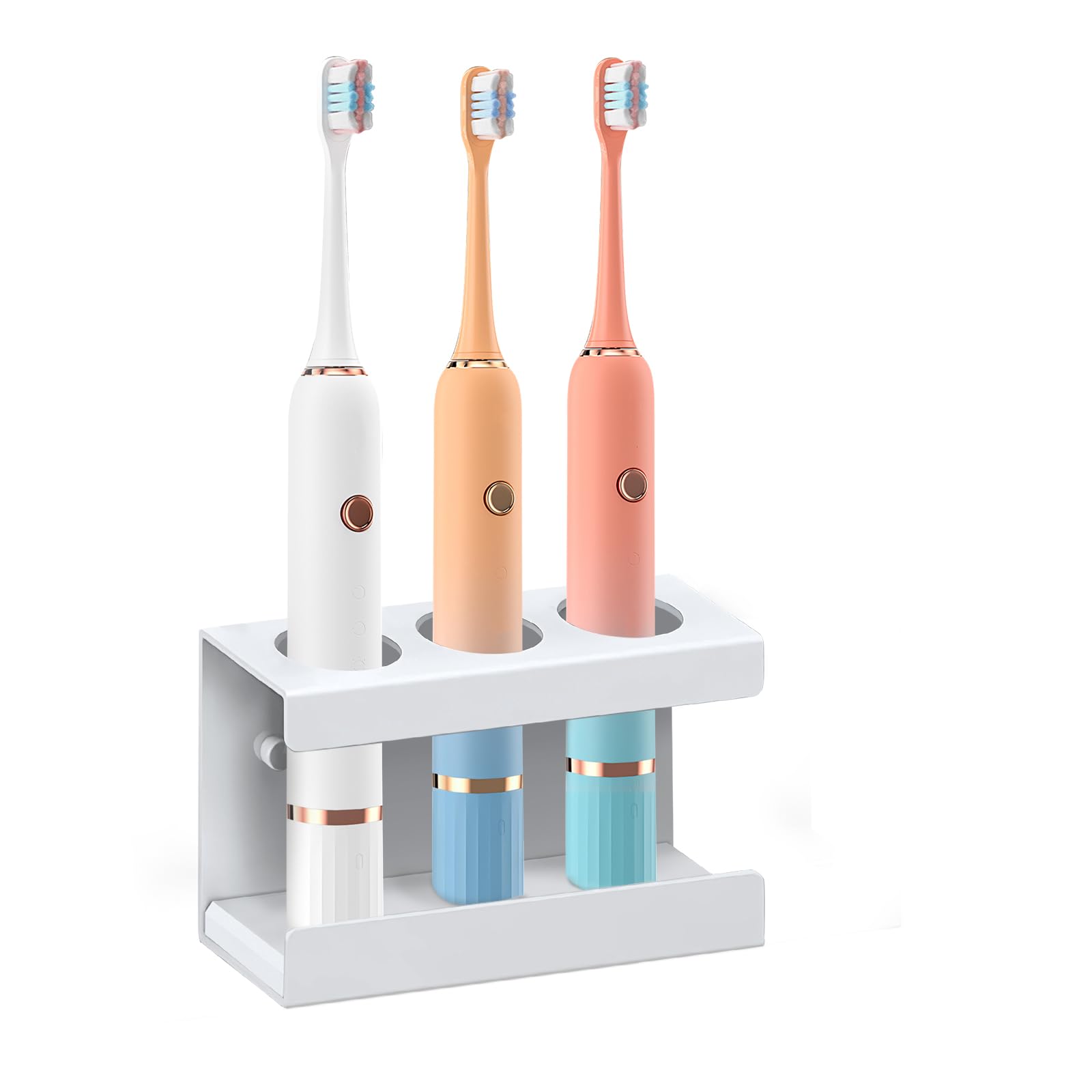Minicoco Wall Mounted Electric Toothbrush Holder | 3 Slots & Diatomite Mat