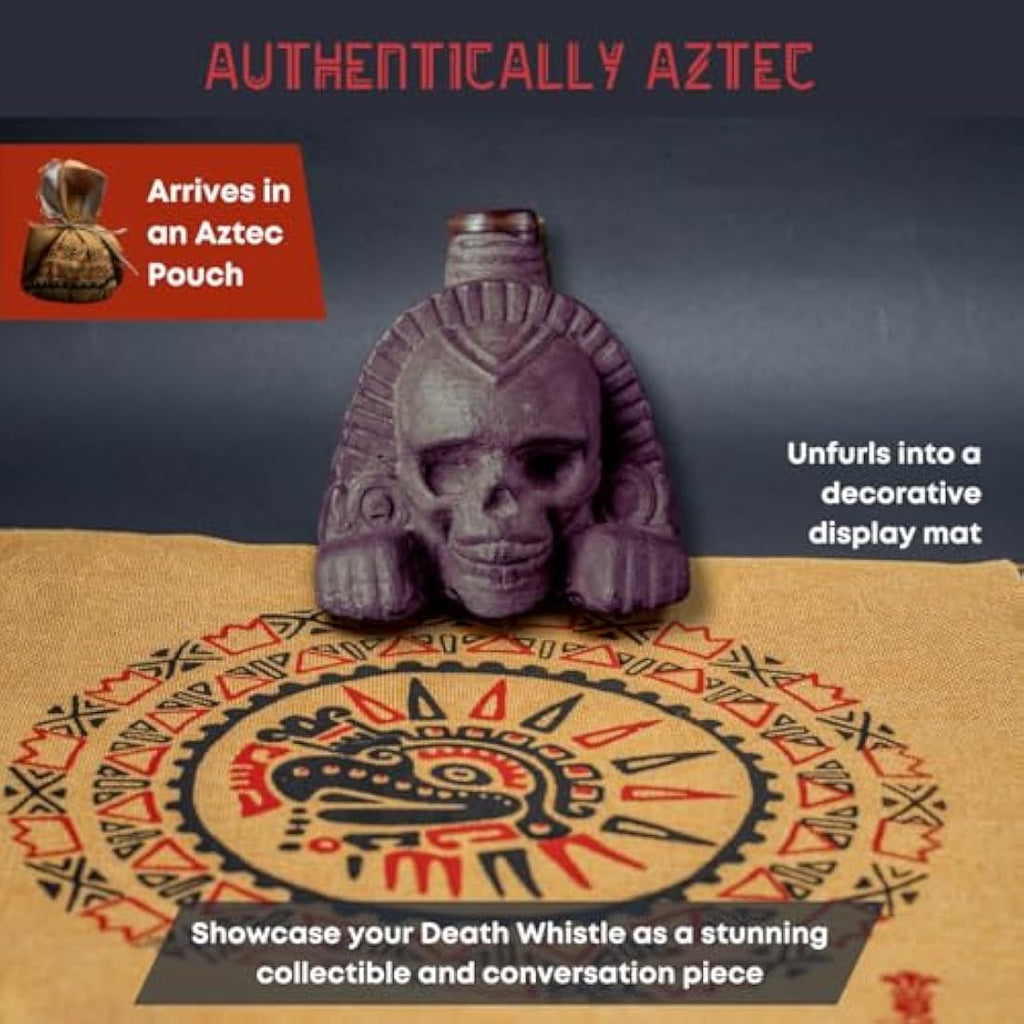 ITZCOEHUA Aztec Death Whistle – Authentic 125dB Obsidian Black