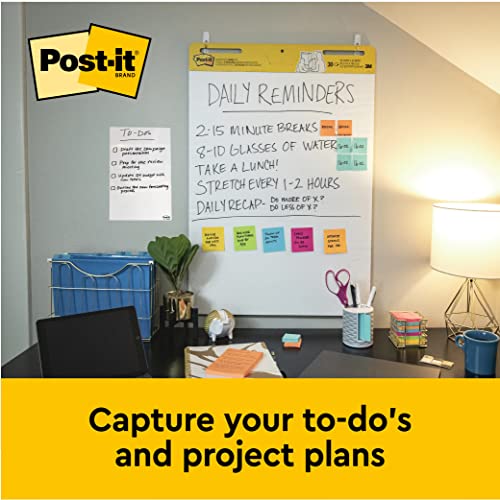 Post-it Super Sticky Meeting Chart – 584x508mm White Pad, 20 Sheets