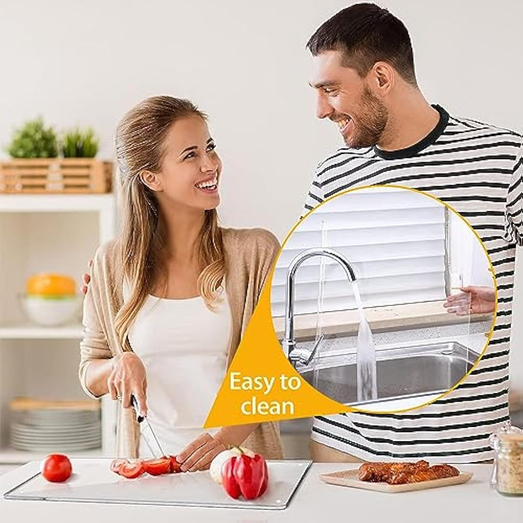 Acrylic Cutting Board | 5mm Clear Countertop Protector with Lip