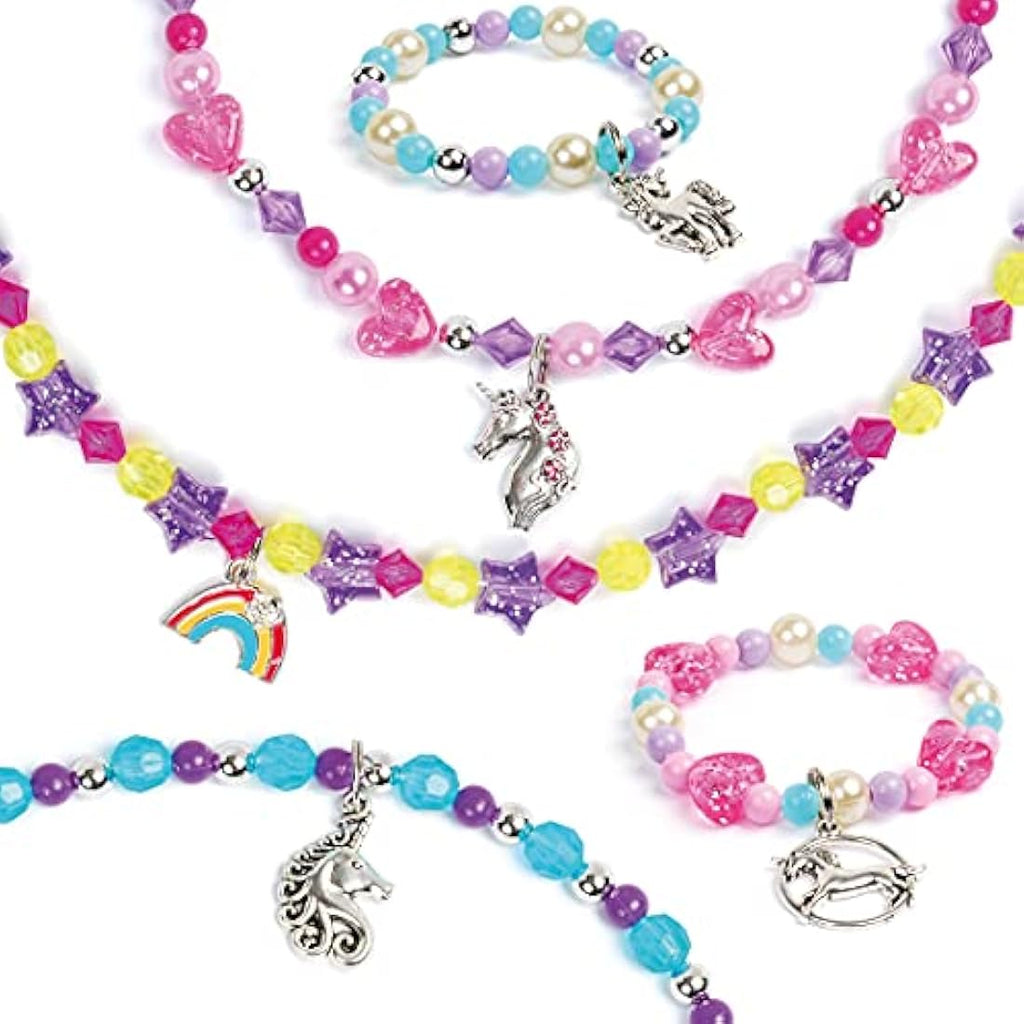 Jolof Store Unicorn Charm Jewellery Kit – DIY Bracelet & Necklace Set
