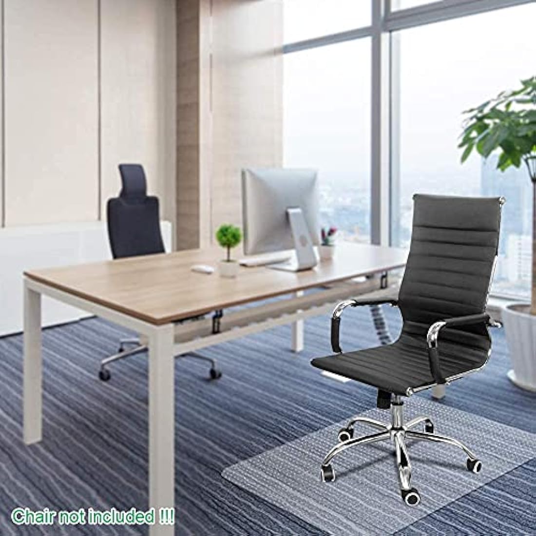 Jolof Store PVC Chair Mat for Carpet – 75x120cm Clear Studded Floor Mat