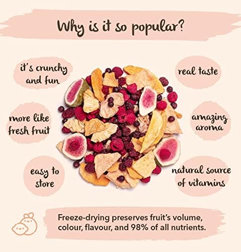 BRIX Freeze Dried Raspberries – 400g Natural Whole Fruit Vegan Snack