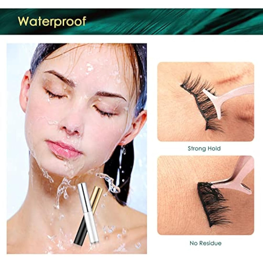 Lanciley Eyelash Glue Set – Waterproof Clear & Black Strip Lash Adhesive