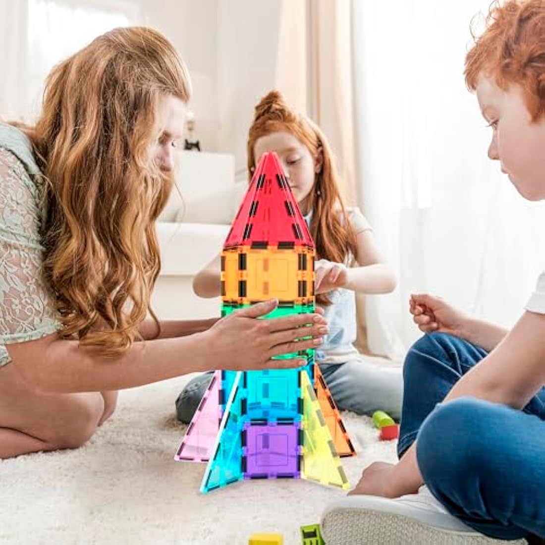PicassoTiles Magnetic Building Block Rocket Booster STEM Toy Set - PT32