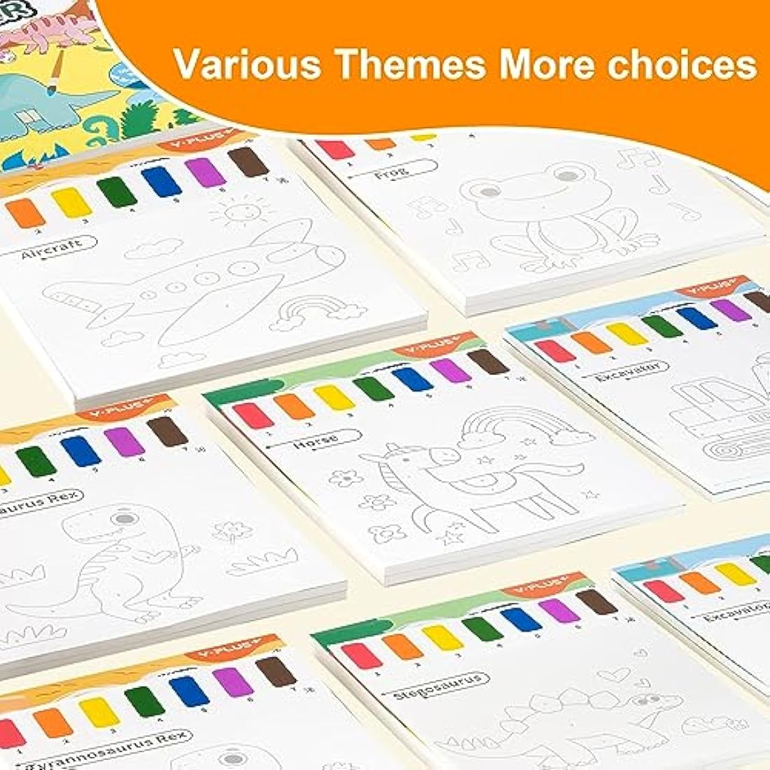 Jolof Store Water Colouring Book for Kids – Dinosaur Paint Set
