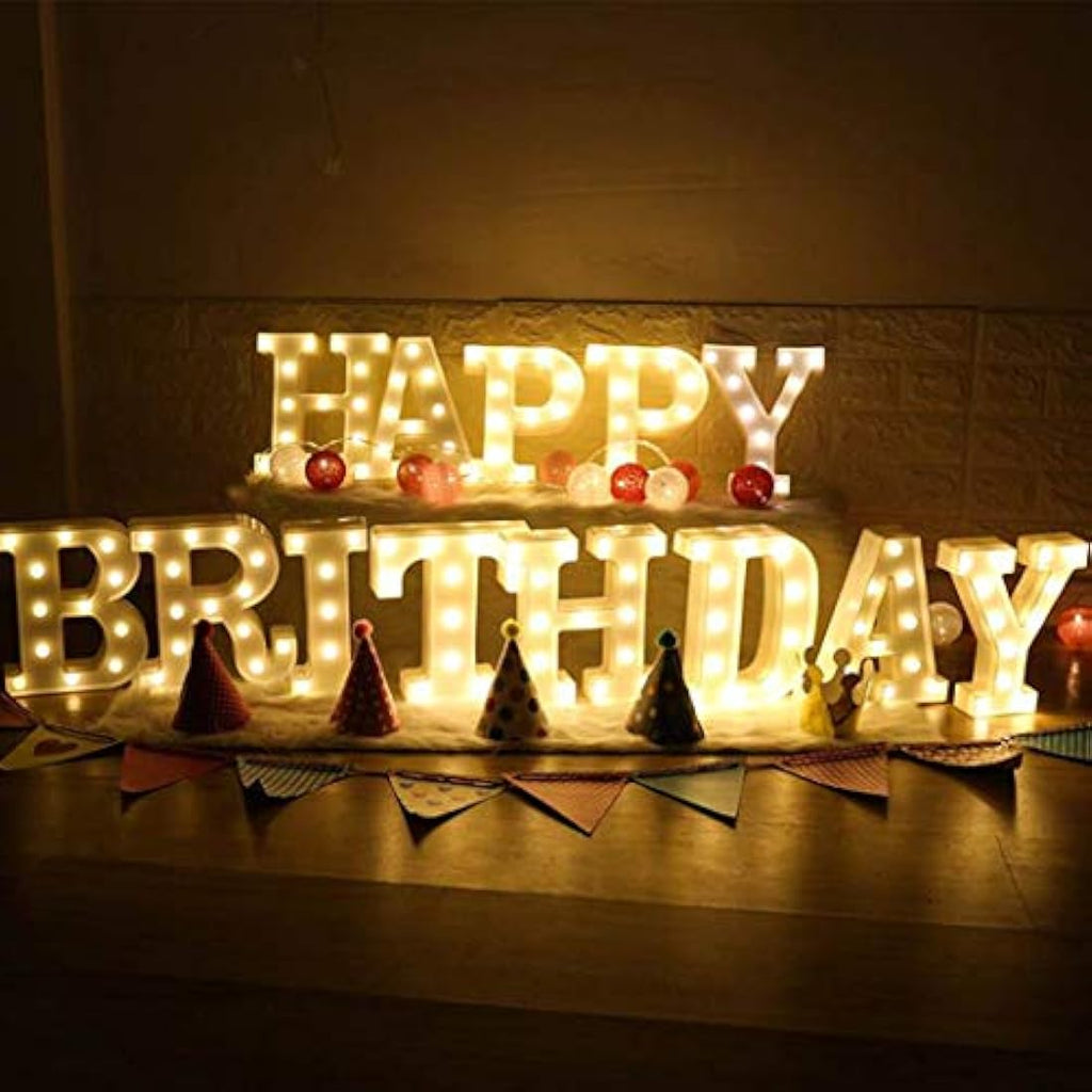 HONPHIER LED Marquee Letter Lights – Battery Operated Alphabet Sign (N)
