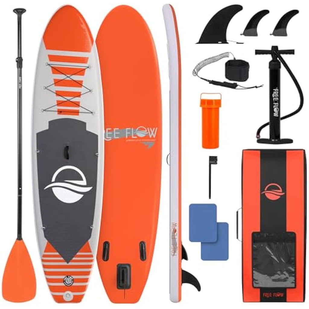 SereneLife Inflatable Stand Up Paddle Board - 10.5ft Non-Slip SUP Kit