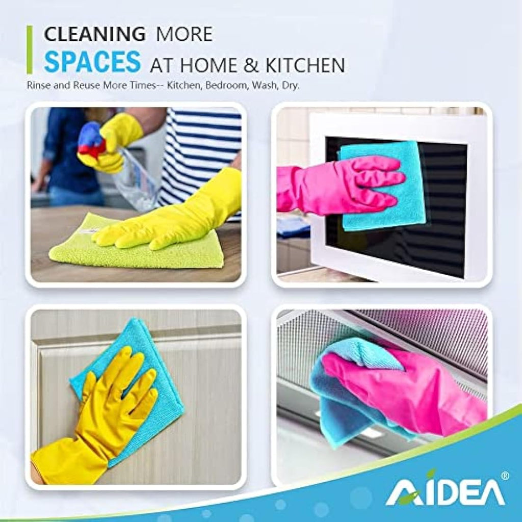AIDEA Microfibre Cleaning Cloths – 100 Pack Absorbent Lint-Free Towels