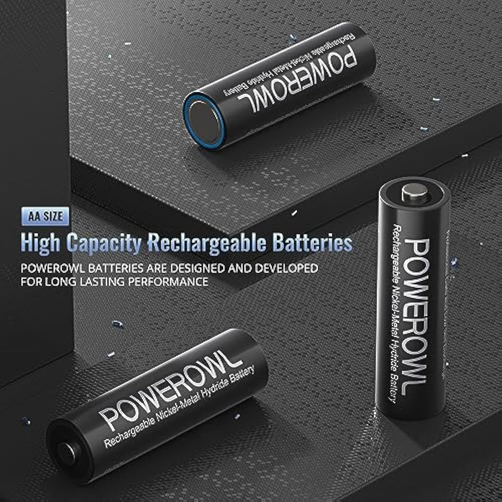 Powerowl AA Rechargeable Batteries 2800mAh Ni-MH High Capacity | 20 Pack